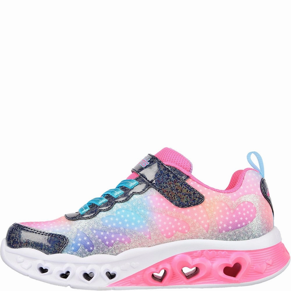 No Fuss Cold Step Skechers Flutter Heart Lights Simply Love Trainers