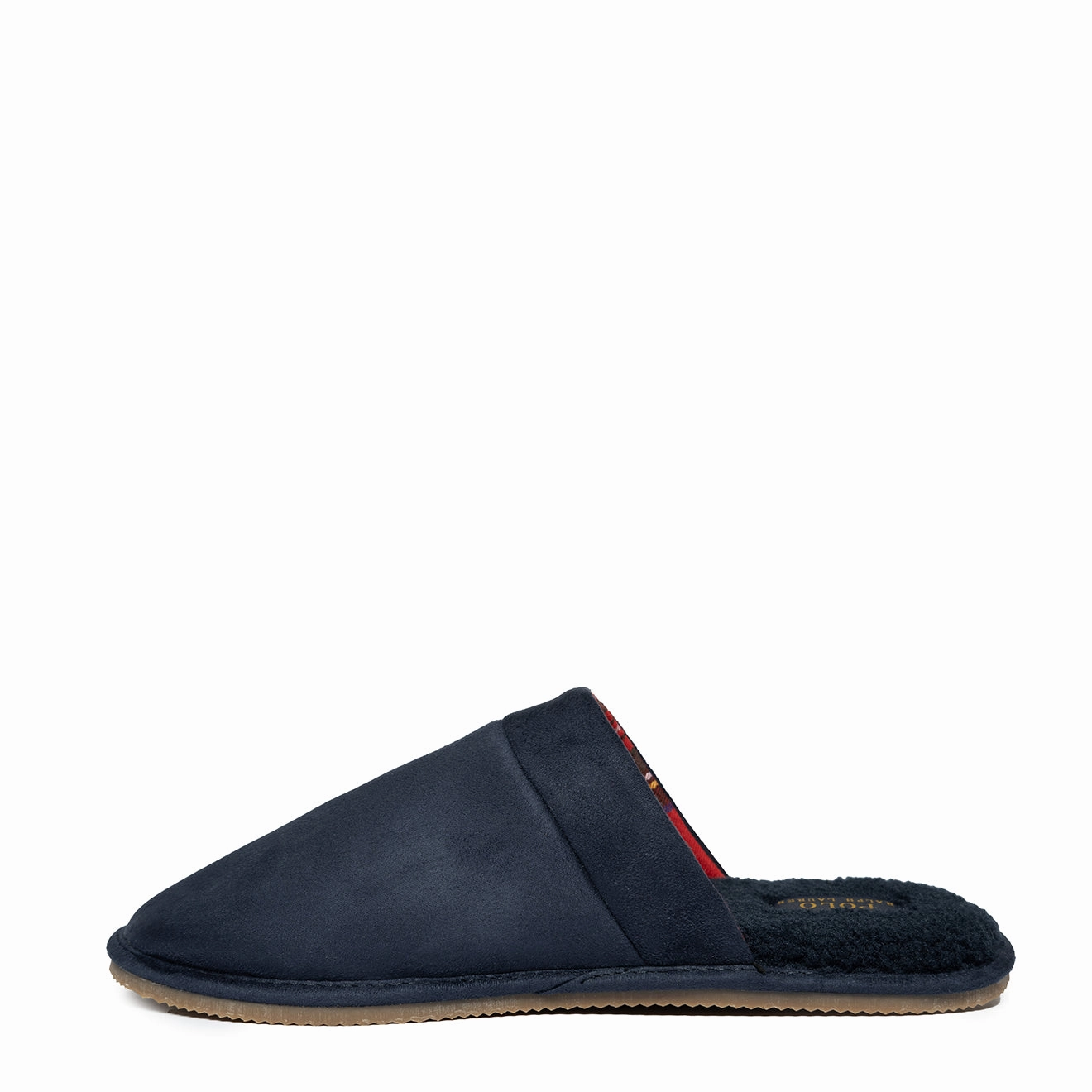 Polo Ralph Lauren Klarence Micro Suede Scuff Slipper Navy / Red PP Everyday Go
