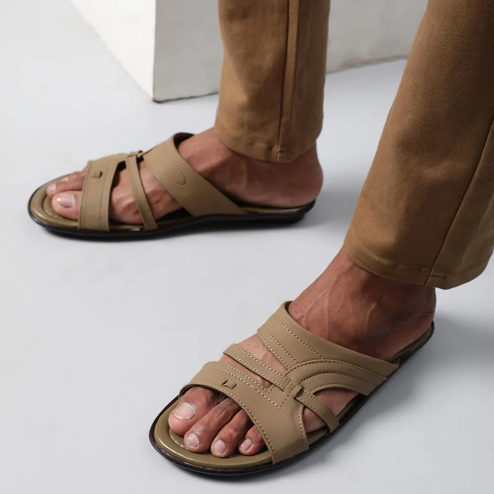 Slippers Look Like Shoes Coolers Casual Camel Slippers For Men COOL99-1 By Liberty