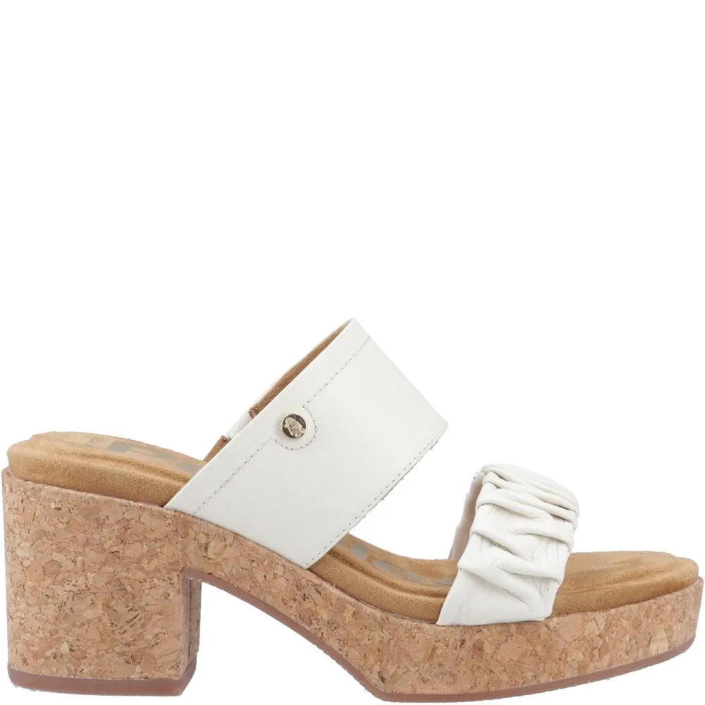 Hush Puppies Poppy Ruched Slide Mono Tone Casual Appeal