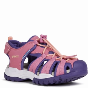 Geox J Borealis Girl B Lace Up Sandal All-Weather Design