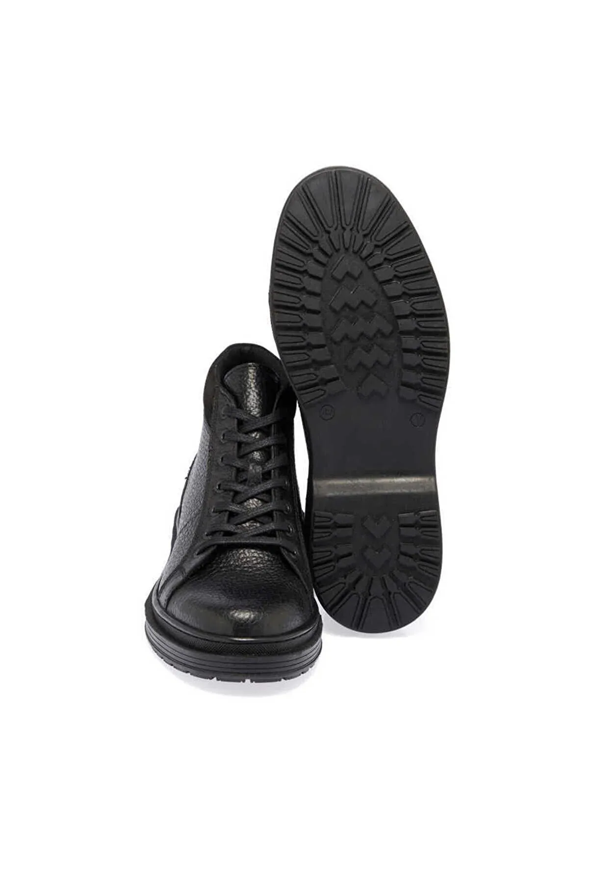 Azelea Wang Boots Tergan Men's Black Leather Casual Boots