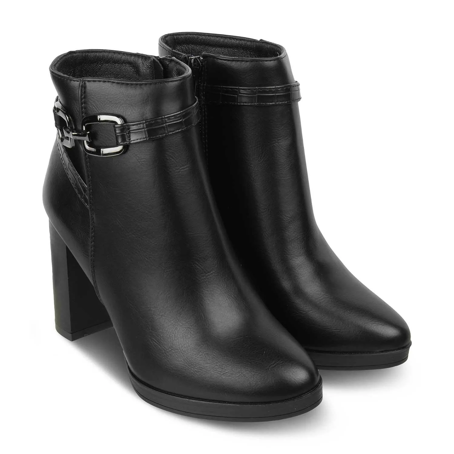 The Paris Black Women's Ankle-length Boots Tresmode Olathe Boots