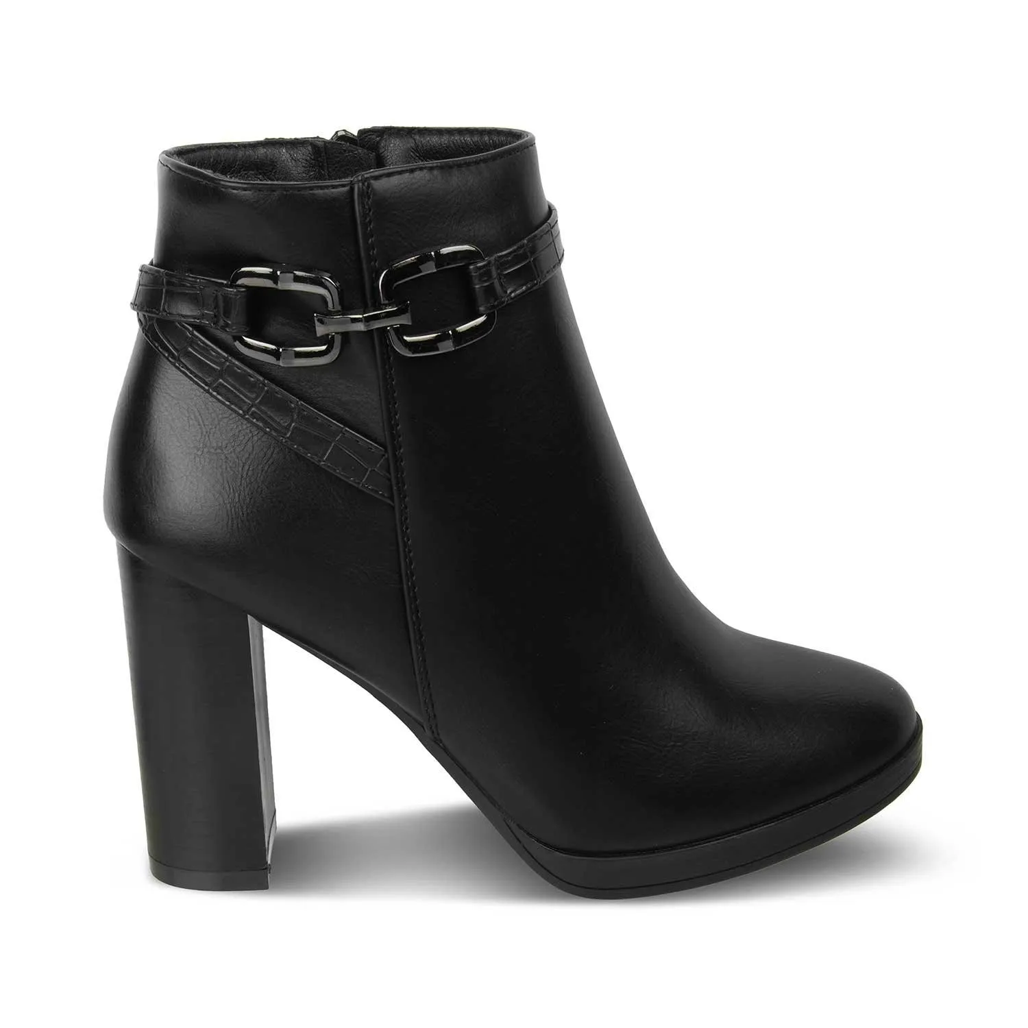 Flat Cowboy Boots The Paris Black Women's Ankle-length Boots Tresmode