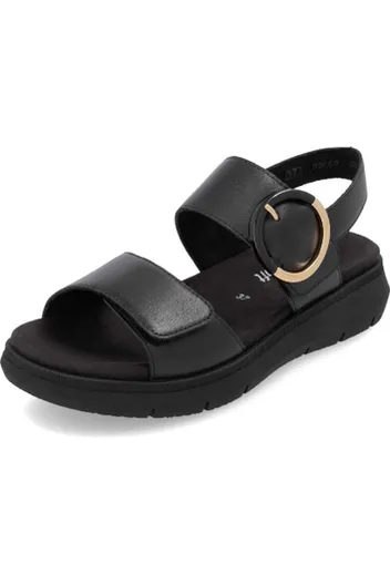 Remonte Ladies sandal D2K50-00 in Black Flexible Beach Shoes