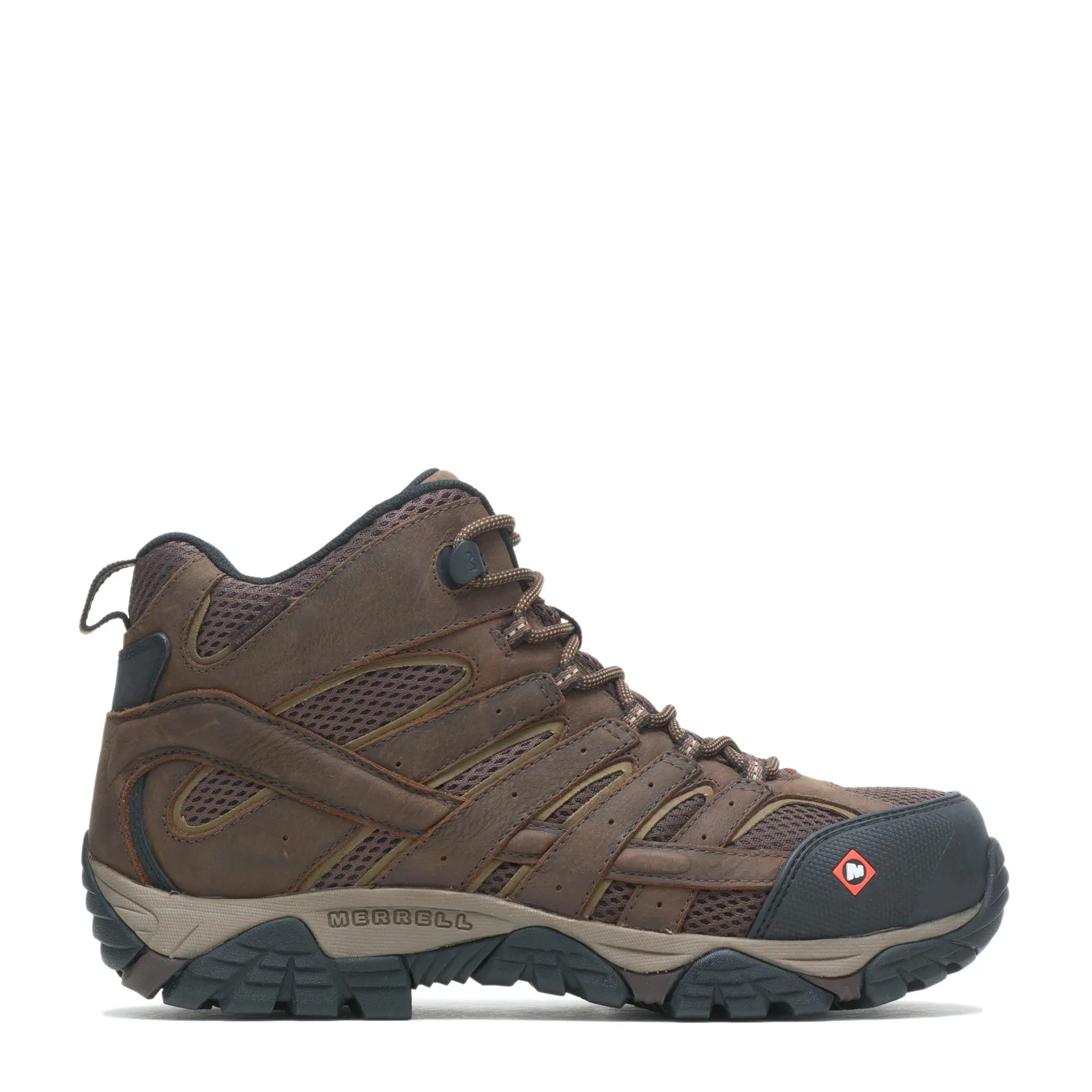 Seamless Feel Sturdy Construction Men's Merrell, Moab Vertex 2 Mid CF Safety Work Boot