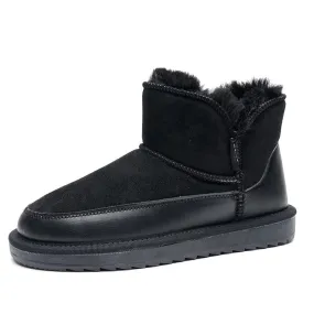 Fur-Lined Short Sheepskin Leather Snow Boots For Women Alexandra Snow Boots