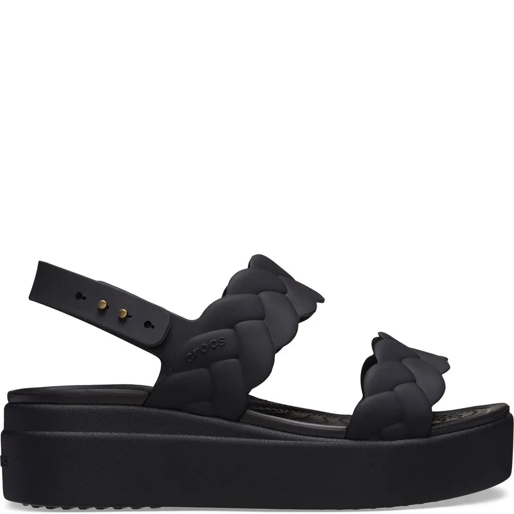 Crocs Brooklyn Woven Low Wedge Vegan Material Seasonal Footwear