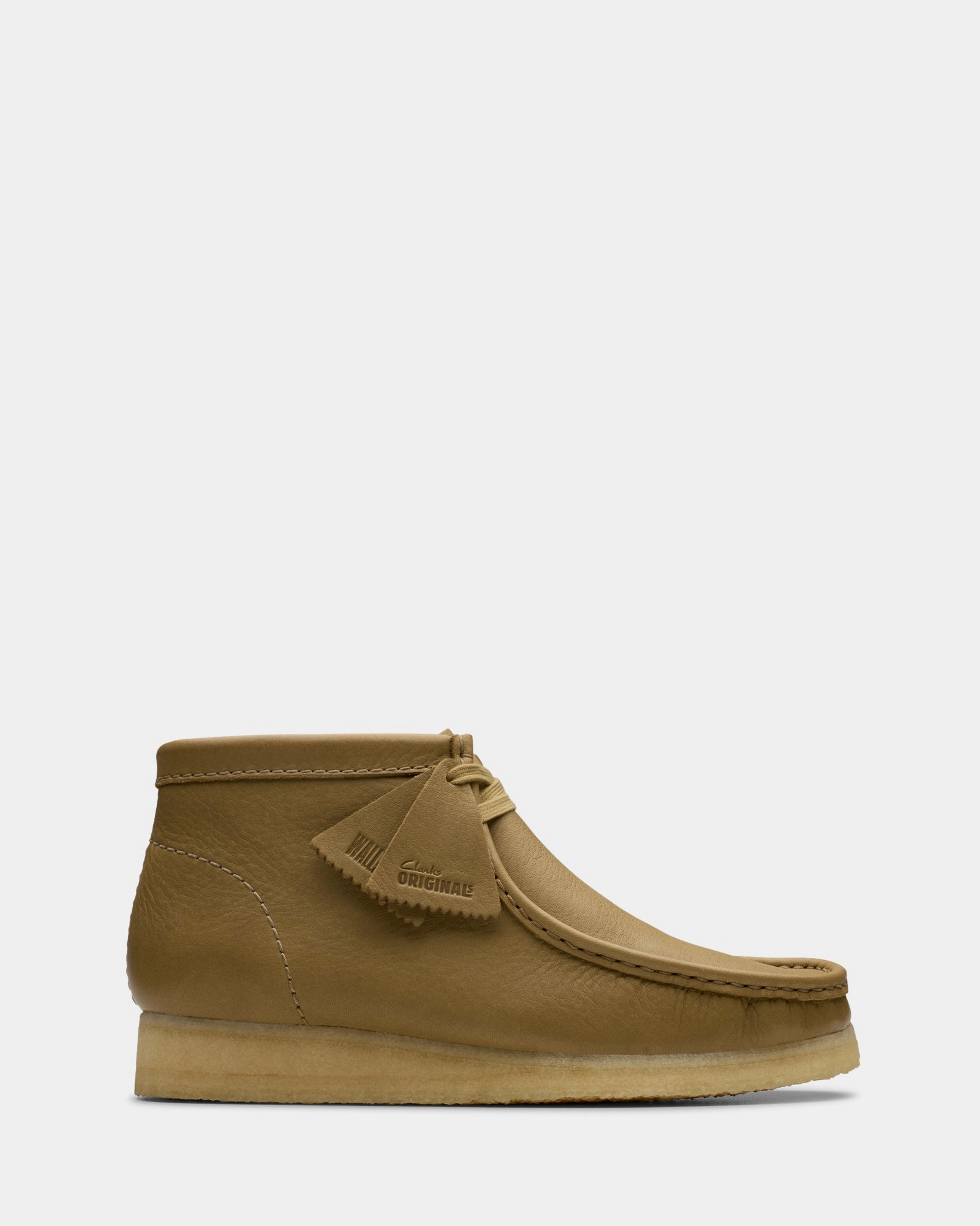 Wallabee Boot (m) Dark Olive Leather Versatile Upper Mid Top Design
