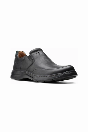 Wave Step Clarks Un BrawleyStep Black Leather