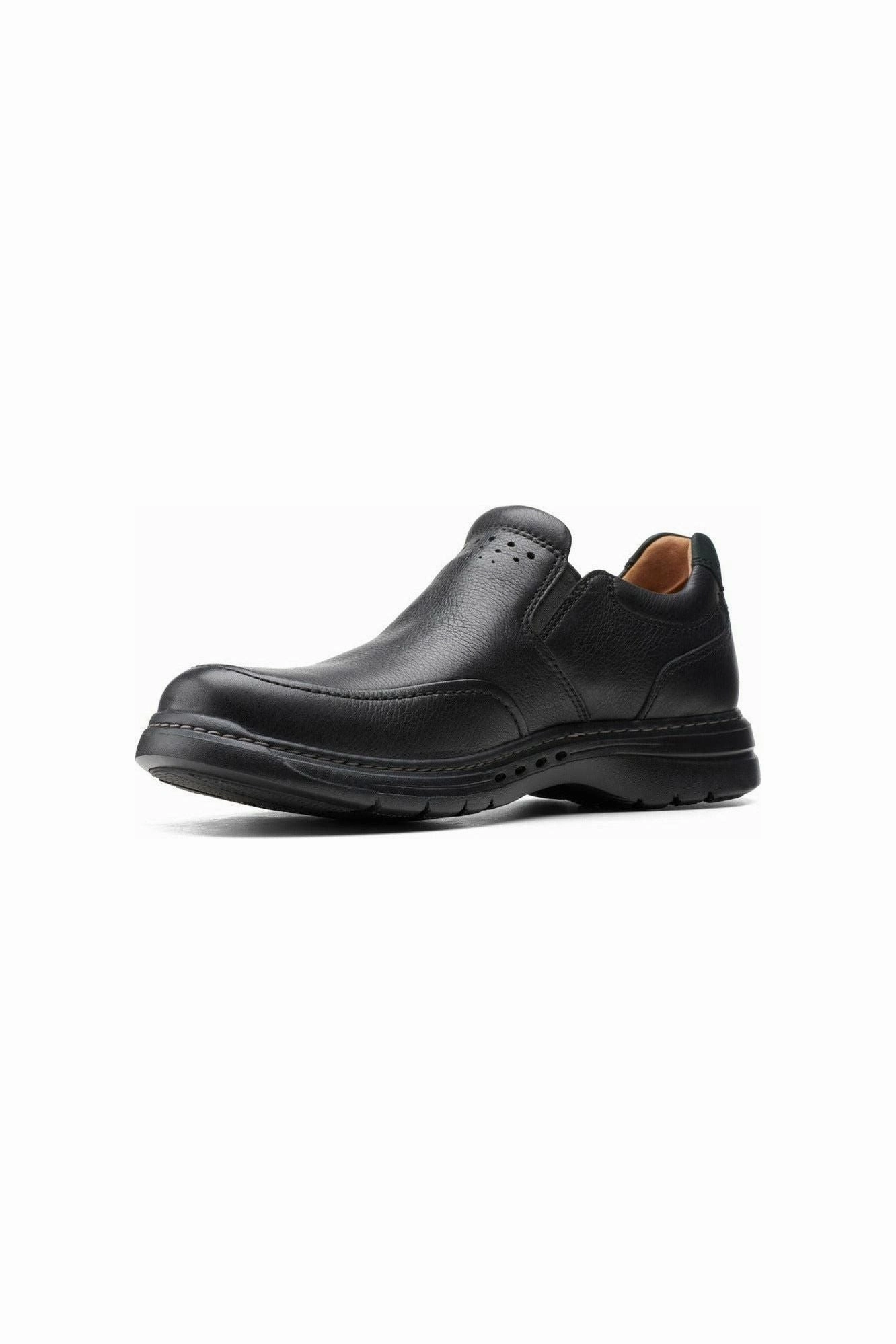 Clarks Un BrawleyStep Black Leather Monochrome Style