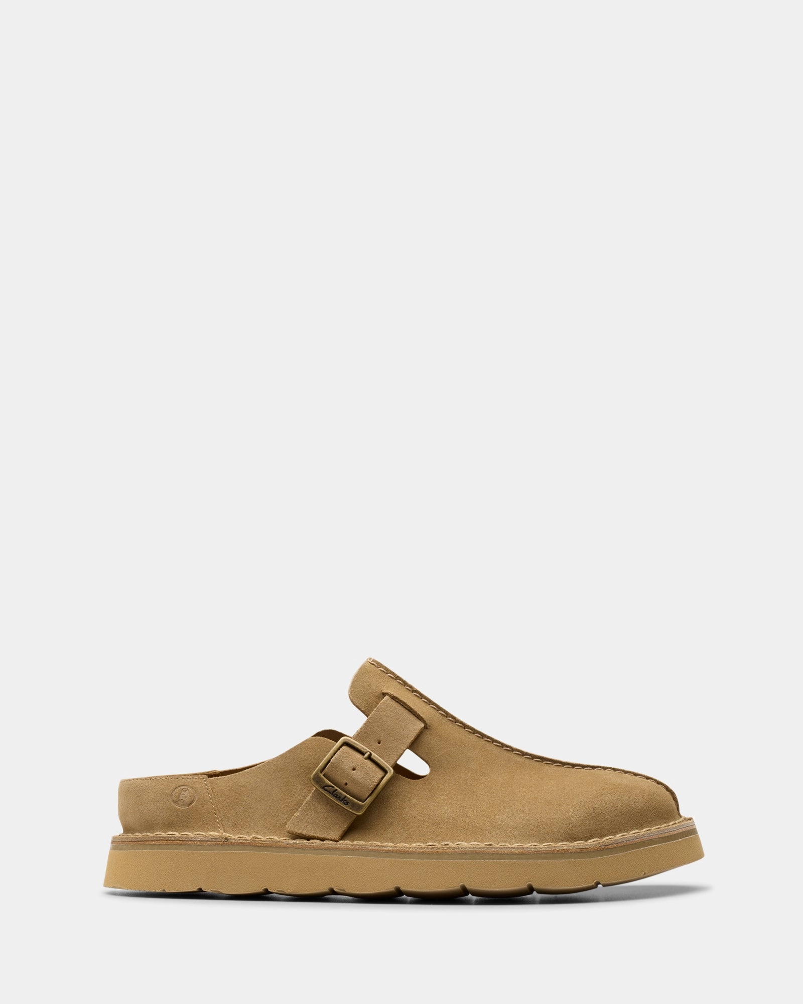 Solsbury Mule Dark Sand Suede Anti Slip Sole Elastic Lacing