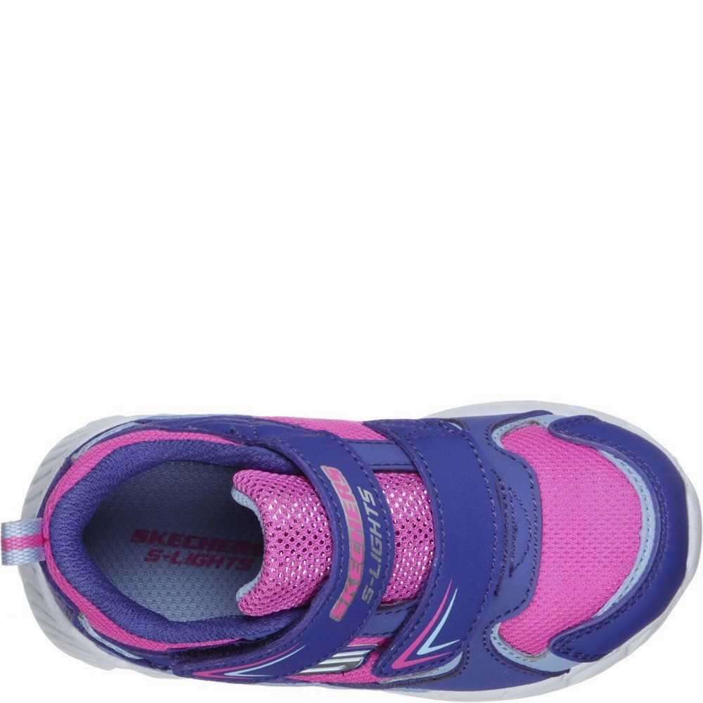 Skechers S Lights Magna-Lights Goal Achiever Touch Fastening Trainer Comfortable Upper