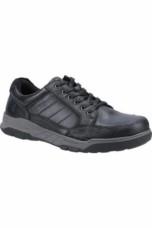 Hush Puppies Finley mens shoe in black Gel cushion