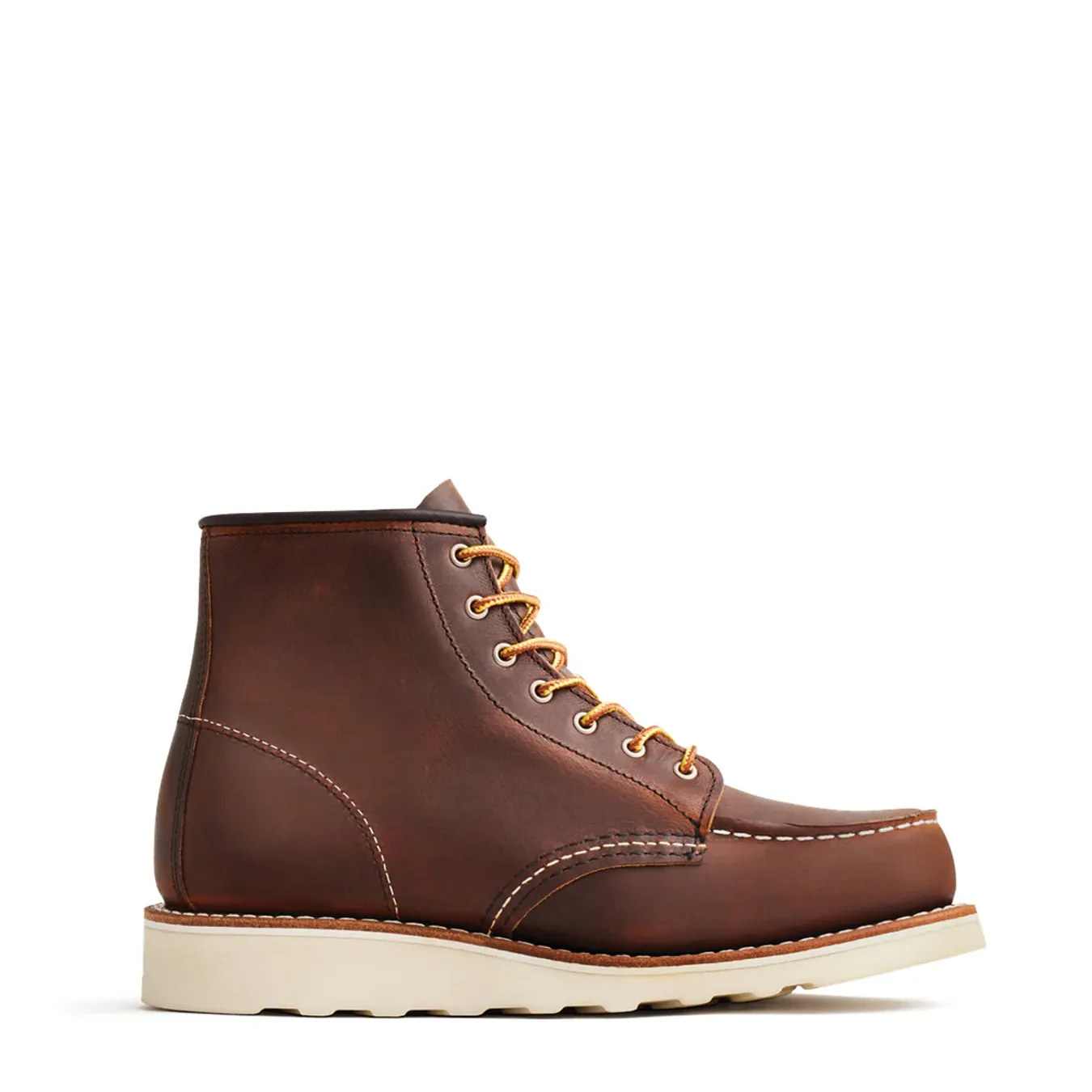 Soft outsole Red Wing Womens 6-inch Moc Toe Boot Copper Rough and Tough