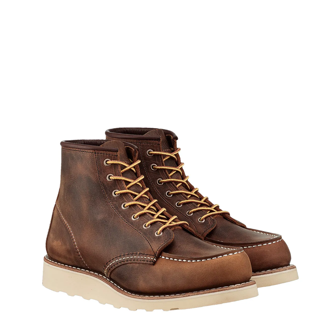 Red Wing Womens 6-inch Moc Toe Boot Copper Rough and Tough Running Comfort Versatile Style