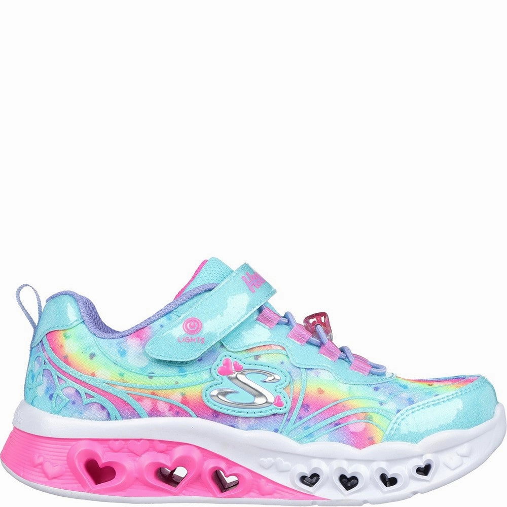 Skechers Flutter Heart Lights - Groovy Swirl Shoe Log Path