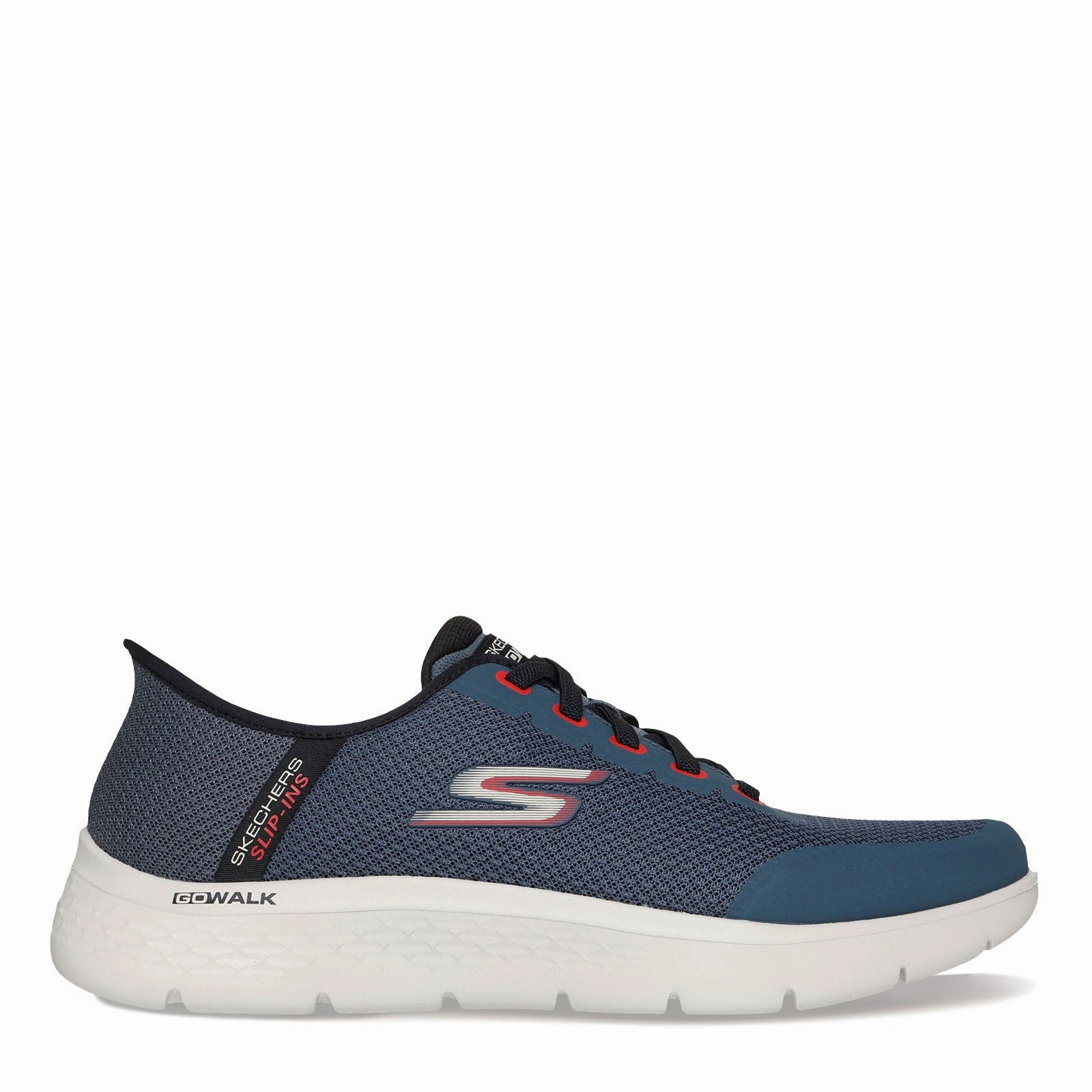 HeelCushion Grass Jog Men's Skechers, Slip-ins: GO WALK Flex - Netro Sneaker - Wide Width