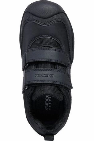 Faux Leather GEOX Savage J841WB Gortex Black Leather school shoes
