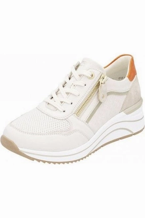 River Path Remonte D0T10-80 Ladies trainer in White Combi