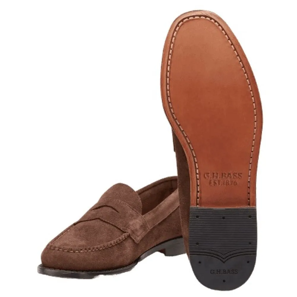 Slide On Loafers G.H. Bass Men's Logan Suede Weejuns Loafer in Brown
