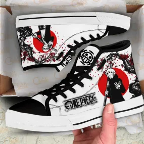 Trafalgar Law High Top Shoes Anime OP Sneakers Japan Style Asics Gel Pro Golf Shoes