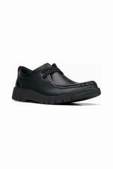 Flat Design Clarks Branch Low Youth black leather
