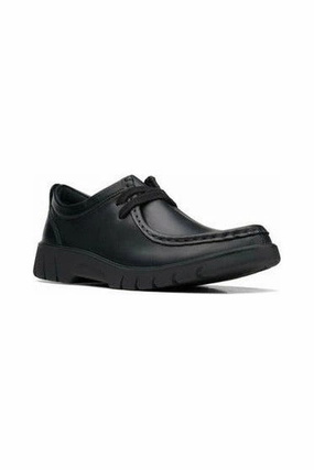 Flat Design Clarks Branch Low Youth black leather