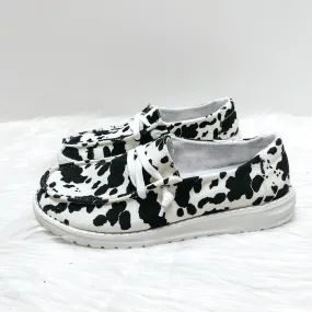 Very G | Have To Run Cow Print Slip On Loafers with Laces in Black Asics Tiger Gymnastics Shoes