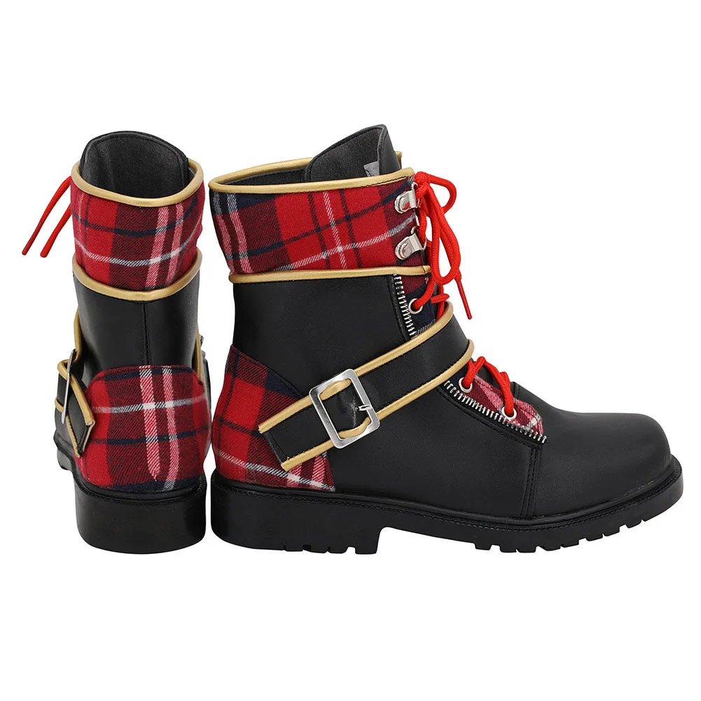 Twisted Wonderland Pomefiore Epel Felmier Black Red Boots Cosplay Shoes Adidas Golf Boa Shoes