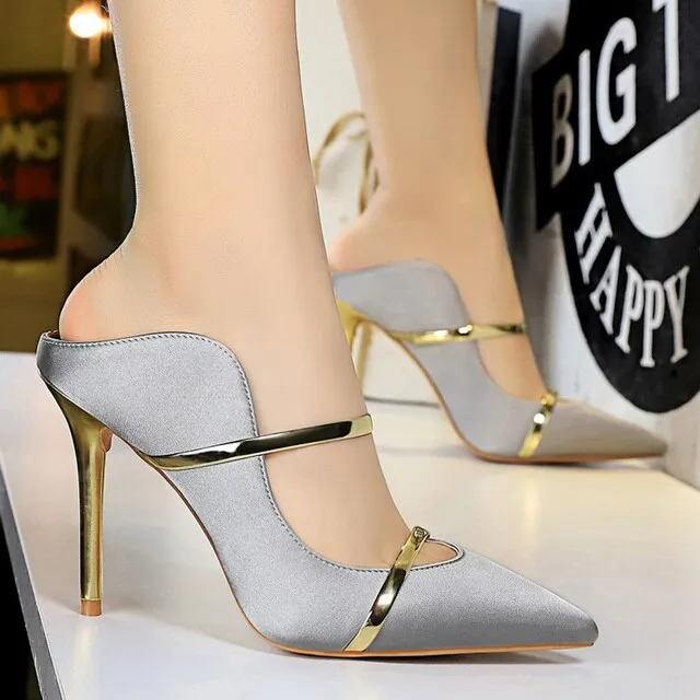 Nice Slippers BIGTREE Shoes Fashion Woman Pumps Pointed Toe High Heels Women Shoes Stiletto Heels Sexy Party Shoes 2021 Women Slippers Ladies