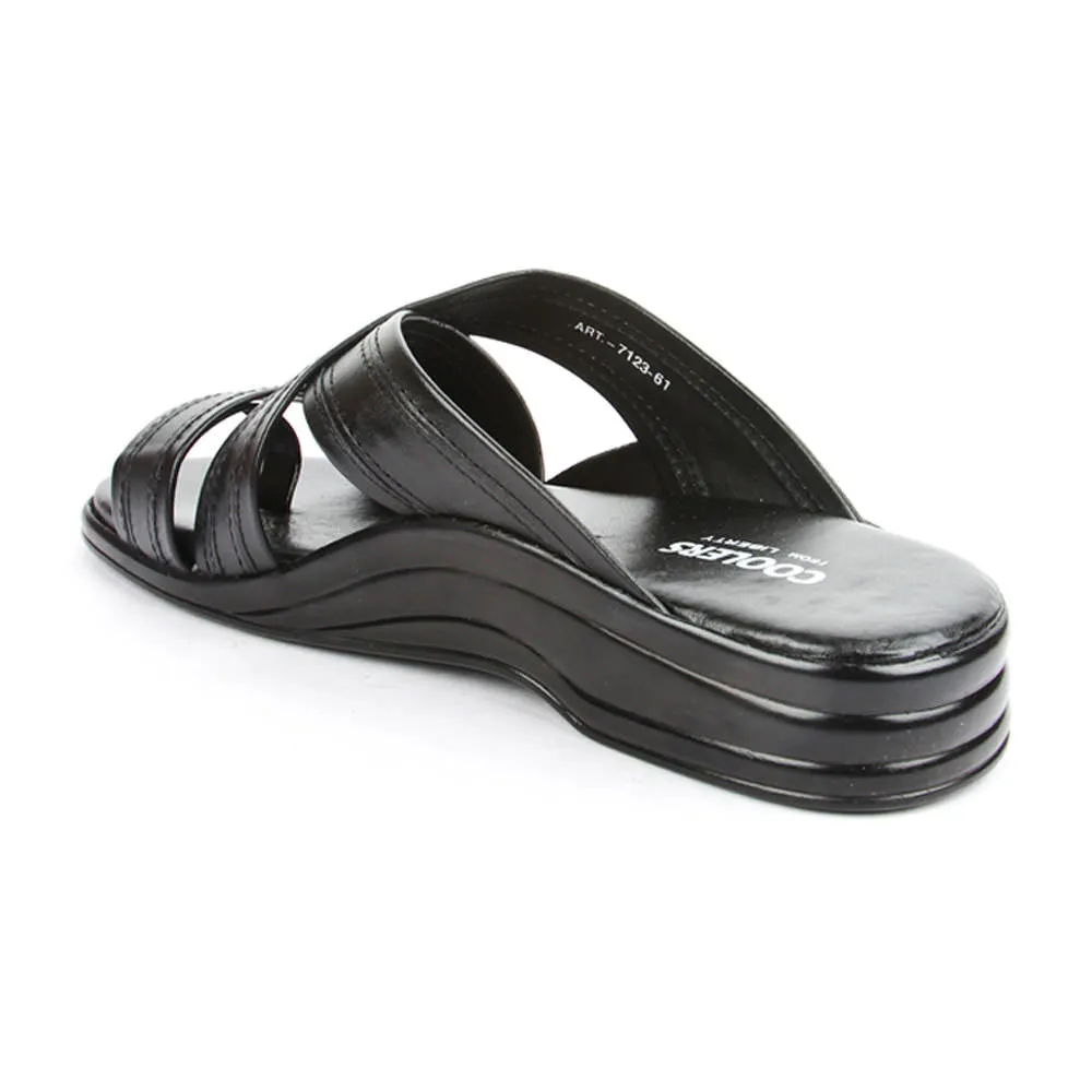 Pug Slippers Coolers Casual (Black) Slippers For Men 7123-61 By Liberty