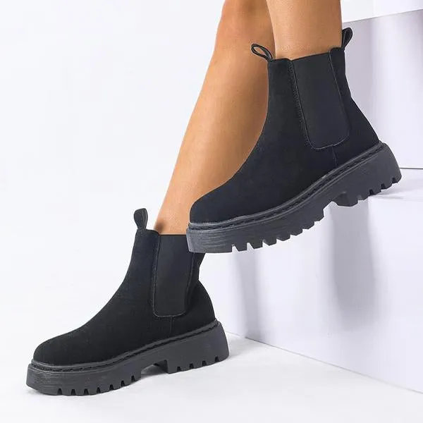 Adidas Shoes For Squats Women's Casual Slip-on Thick-soled Martin Boots 16473877S