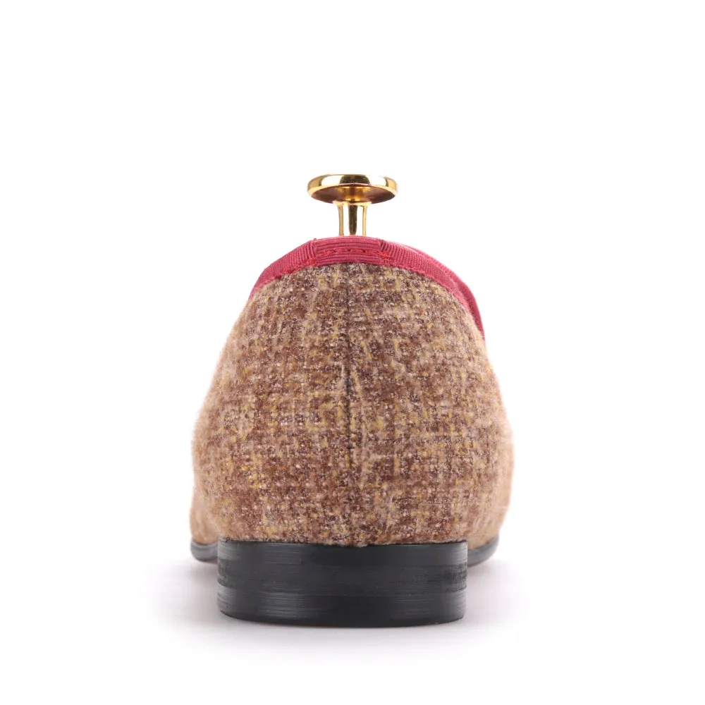 Dillards Loafers OneDrop Handmade Men Sesame Cotton Dress Shoes Party Wedding Banquet Prom Loafers