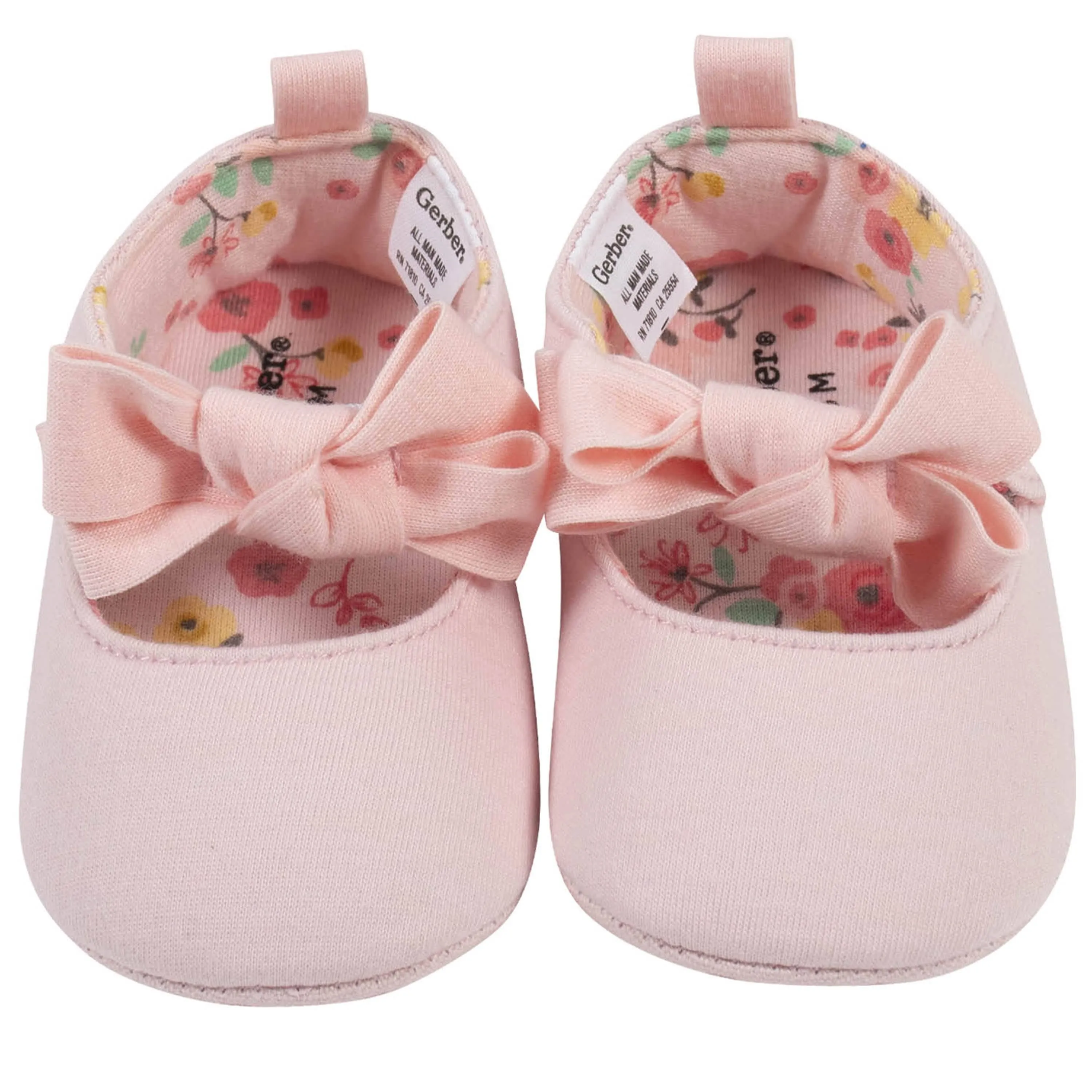 Baby Girls Pink Bow Jersey Shoes Non Slip Shoes Asics