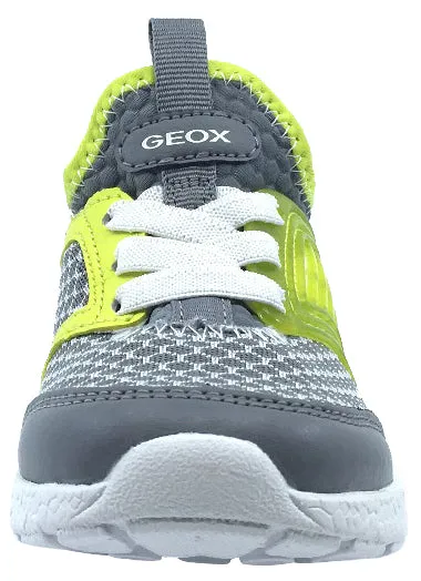 Asics Gel Challenger 14 Shoes GEOX Boy's Sveth Elastic Lace Slip-On Sneaker (Grey/Yellow)