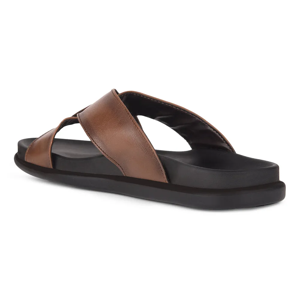 Fitflop Chrissie Slippers Healers Casual Tan Slippers For Men LEEKS-2 By Liberty