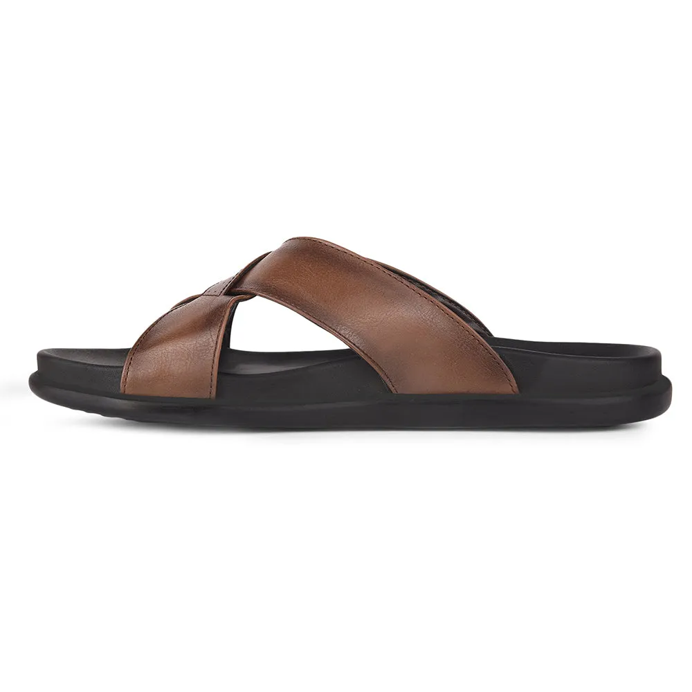 Healers Casual Tan Slippers For Men LEEKS-2 By Liberty Alien Slippers