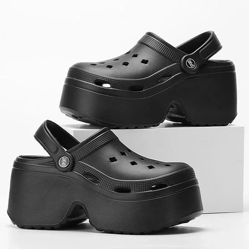 Mountain Slitters Lucyever Chunky Platform Clogs Sandals for Women Summer Stylish Non Slip Beach Slippers with Thick Bottom Comfort
