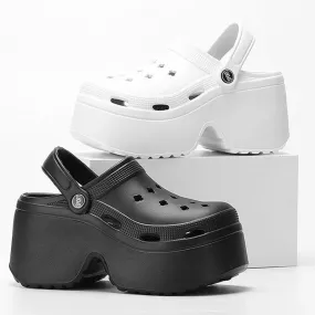 Were Slippers Originally Silver Lucyever Chunky Platform Clogs Sandals for Women Summer Stylish Non Slip Beach Slippers with Thick Bottom Comfort