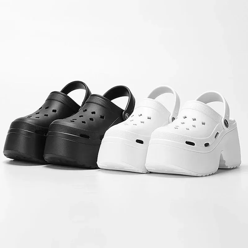 Slippers Hotels Lucyever Chunky Platform Clogs Sandals for Women Summer Stylish Non Slip Beach Slippers with Thick Bottom Comfort