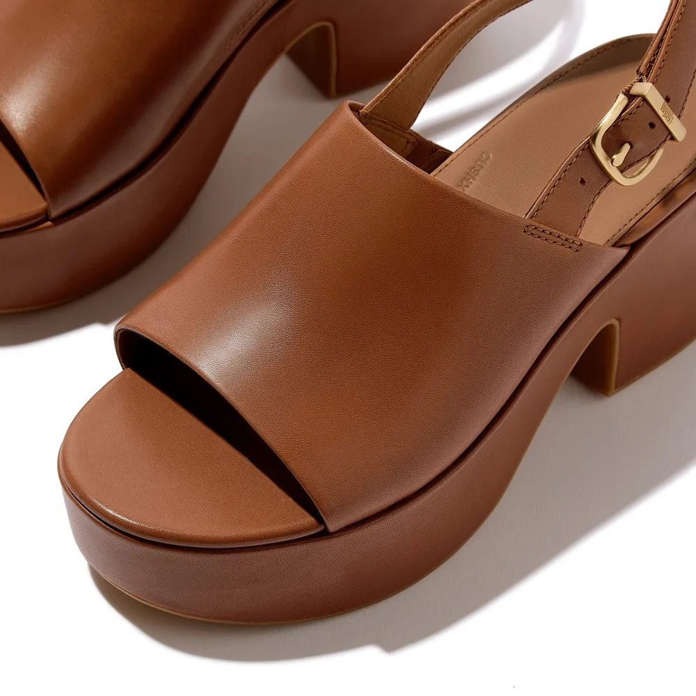 Minimal Wear Metal Shine Fitflop Platfforms Heeled Backstrap Sandal