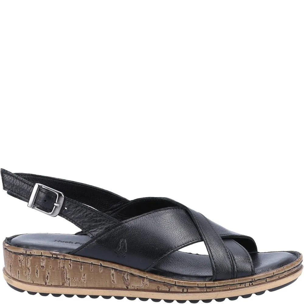 Pet Walk All-day Comfort Hush Puppies Elena Cross Over Wedge Sandal