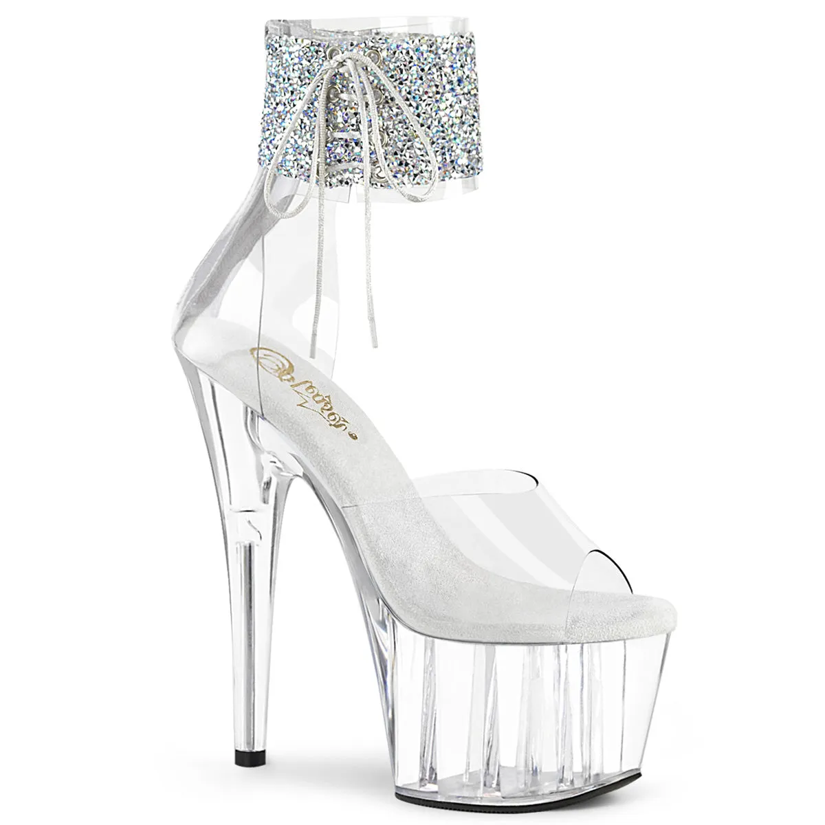 ADORE-724RS-02 Pleaser Clear/Silver Sexy Platform Shoes (Pole Dancing Heels) Asics Gel Contend 9 Running Shoes