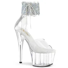 ADORE-724RS-02 Pleaser Clear/Silver Sexy Platform Shoes (Pole Dancing Heels) Asics Shoes Cricket