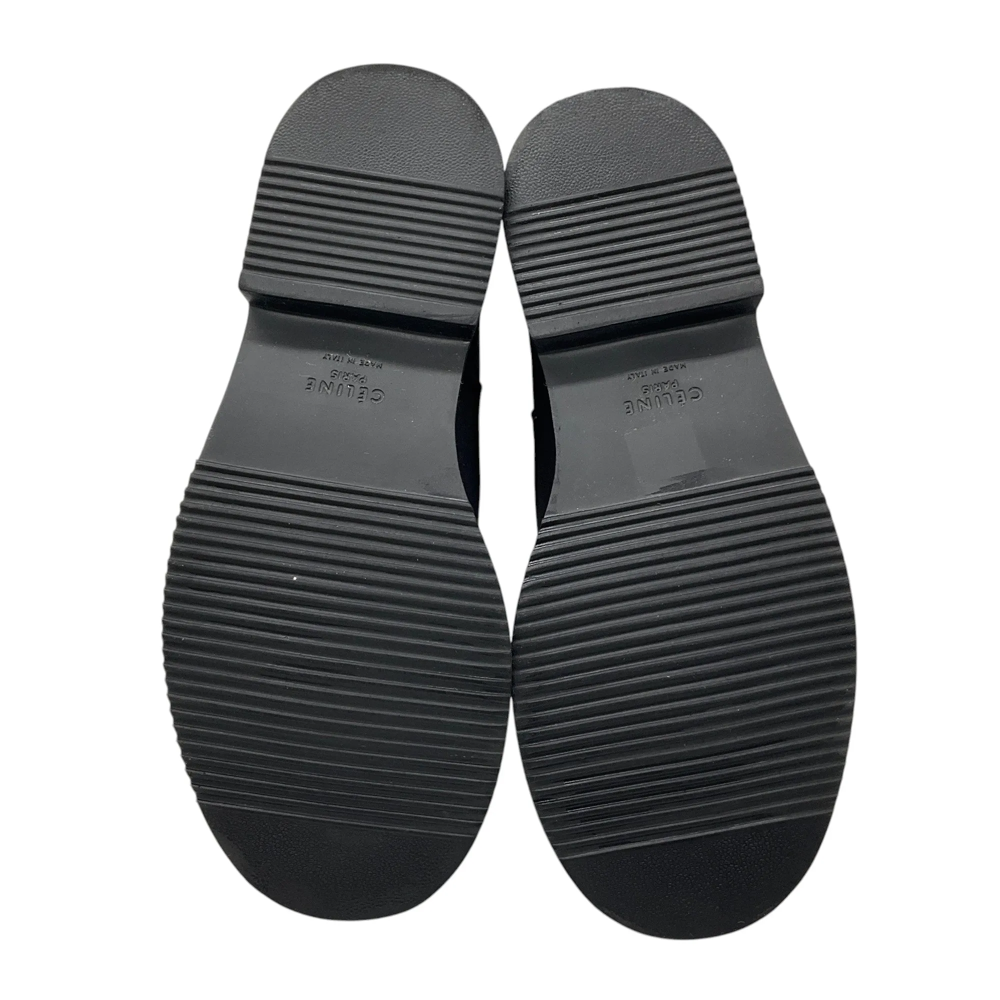 Celine Brown Pull-On Leather Boots Adidas Hooping Shoes