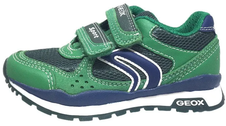 Geox Boy's Pavel Green & Navy Double Hook and Loop Strap Sneaker Asics Tennis Shoes Size Guide
