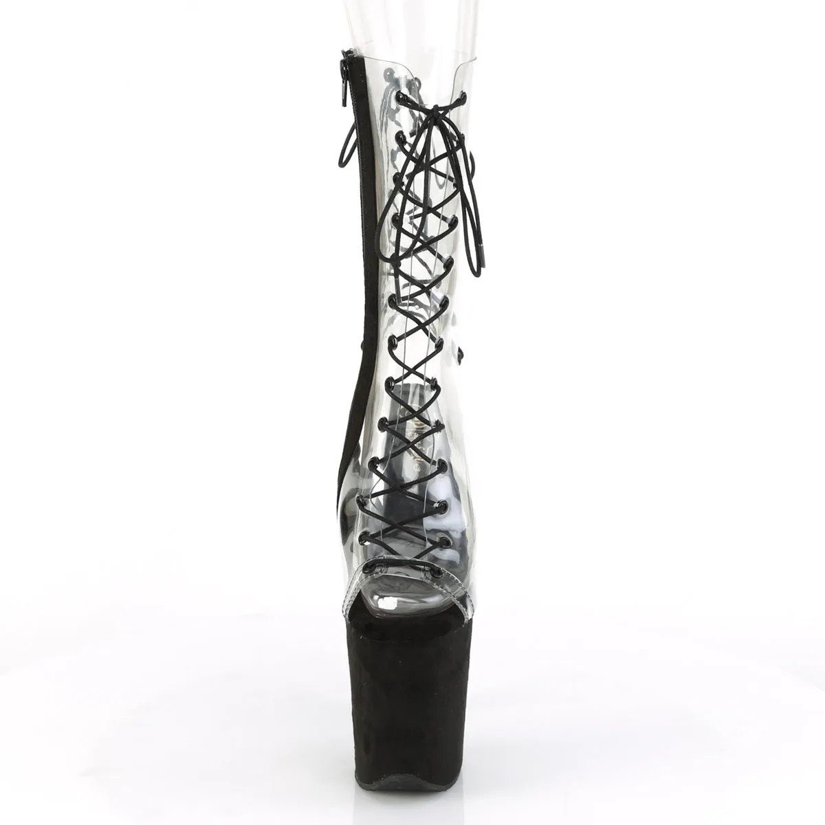 FLAMINGO-800-60FS Pleaser Clear/Black Sexy Platform Shoes (Pole Dancing Heels) Asics Tiger Shoes Online