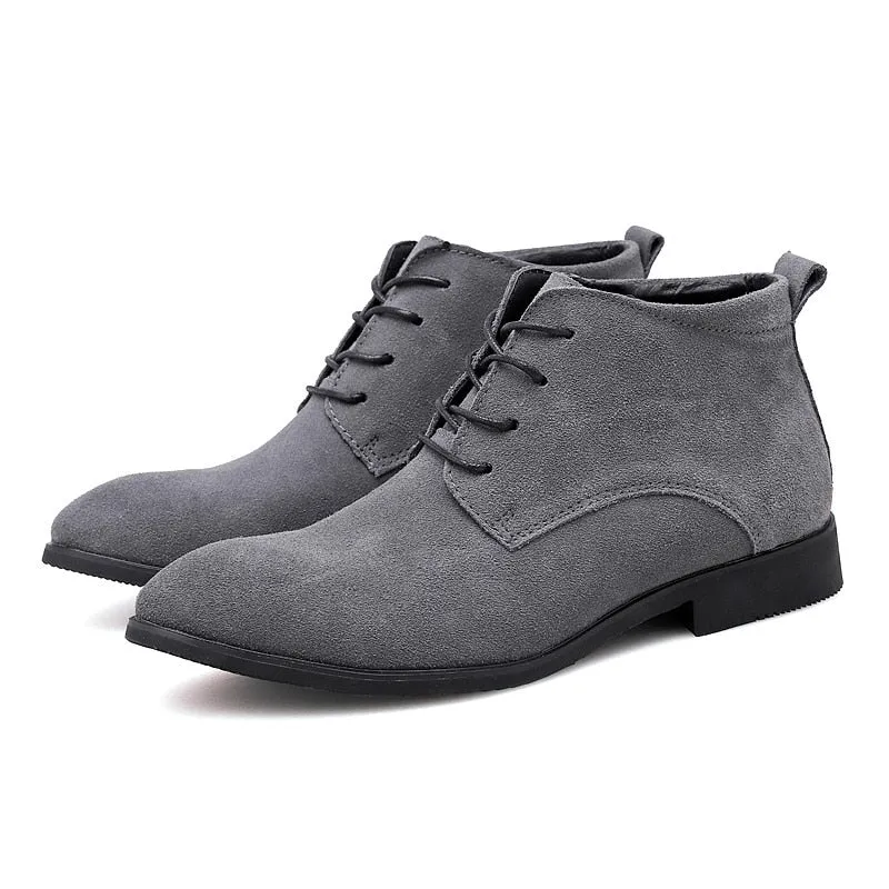 Ad West Louis Luxury Business-Men Suede Leather Chukka Boots