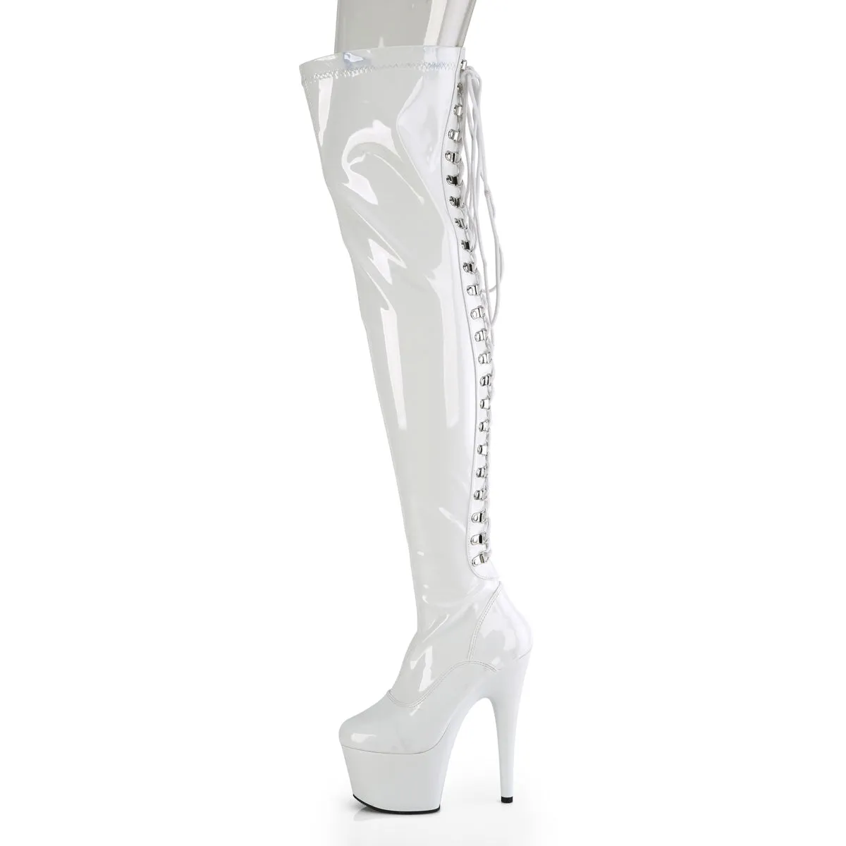 Asics Shoes For The Gym ADORE-3063 Pleaser White Sexy Platform Shoes (Pole Dancing Heels)